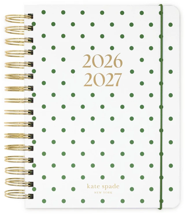 Main image of 17-Month Large 2026-2027 Planner, Lexington Dot 8.5" x 7.25" Hardcover Agenda with Monthly & Weekly Layouts, Goal Tracker, Vacation Pages, Stickers, Tabs & Elastic Closure