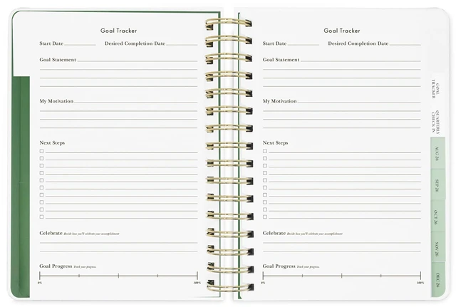 Alt view image 2 of 7 - 17-Month Large 2026-2027 Planner, Lexington Dot 8.5" x 7.25" Hardcover Agenda with Monthly & Weekly Layouts, Goal Tracker, Vacation Pages, Stickers, Tabs & Elastic Closure