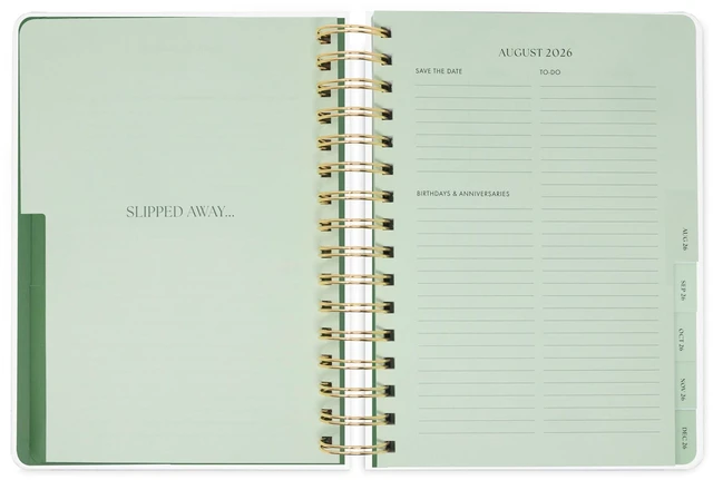 Alt view image 3 of 7 - 17-Month Large 2026-2027 Planner, Lexington Dot 8.5" x 7.25" Hardcover Agenda with Monthly & Weekly Layouts, Goal Tracker, Vacation Pages, Stickers, Tabs & Elastic Closure