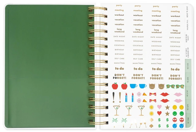 Alt view image 6 of 7 - 17-Month Large 2026-2027 Planner, Lexington Dot 8.5" x 7.25" Hardcover Agenda with Monthly & Weekly Layouts, Goal Tracker, Vacation Pages, Stickers, Tabs & Elastic Closure