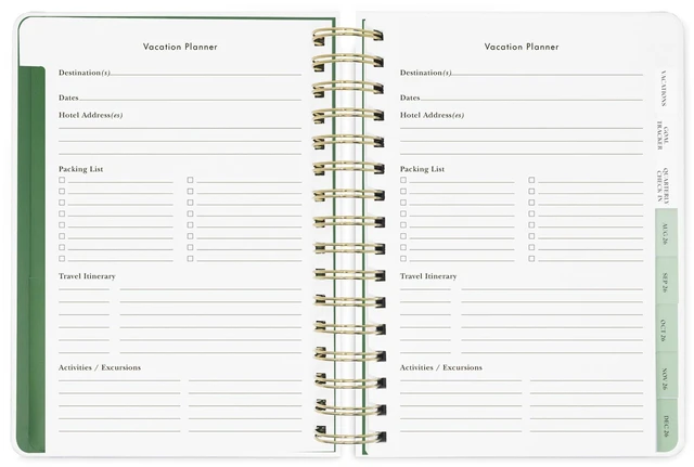 Alt view image 7 of 7 - 17-Month Large 2026-2027 Planner, Lexington Dot 8.5" x 7.25" Hardcover Agenda with Monthly & Weekly Layouts, Goal Tracker, Vacation Pages, Stickers, Tabs & Elastic Closure