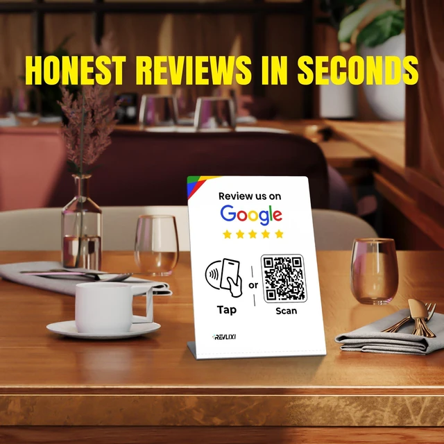 Alt view image 2 of 7 - Google Review Stand (3 PCS)- Boost Reviews w/Reusable Google Review Tap Card Stand & QR Code Stand -No App, No Subscription- Android & iPhone Compatible -Boost Google Reviews for Online Growth