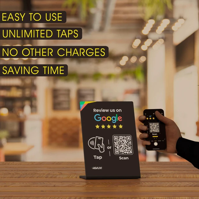 Alt view image 3 of 7 - Google Review Stand (3 PCS)- Boost Reviews w/ 3x4 inch Reusable Google Review Tap Card Stand & QR Code Stand -No App,No Subscription- Android & iPhone Compatible- Google Reviews Made Easy