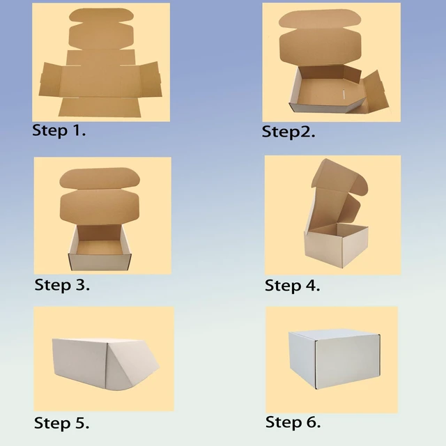 Alt view image 5 of 7 - 11x8x4 inch Shipping Boxes Set of 20, White Corrugated Cardboard Mailer Box Easy Assembly, Shape Well, DIY Cardboard, Recyclable Mailer Box for Packaging Small Business and Book Literature Gift Giving