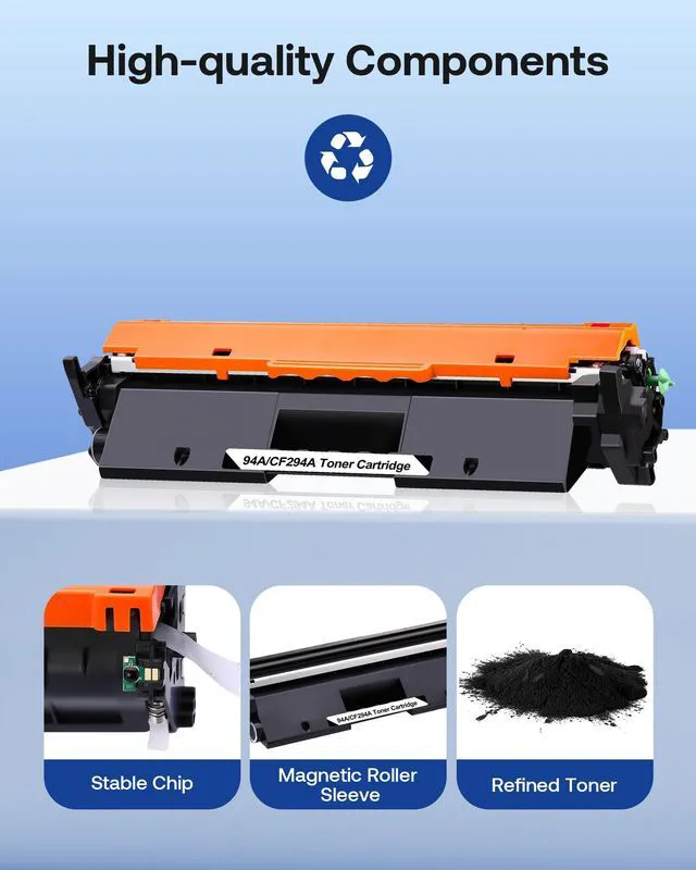 Alt view image 5 of 6 - Compatible Toner Cartridge Replacement for HP 94A CF294A with LaserJet M148, M118, M149 LaserJet Pro MFP M118dw M148dw M148fdw M149fdw(Black, 2 Pack)