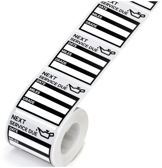 Alt view image 2 of 7 - for Oil Change Stickers 900 Pcs 2x 2 Service Black Stickers, Next Service Due Reminder Sticker Labels, Easy to Write on, Easy to Peel with No Residue