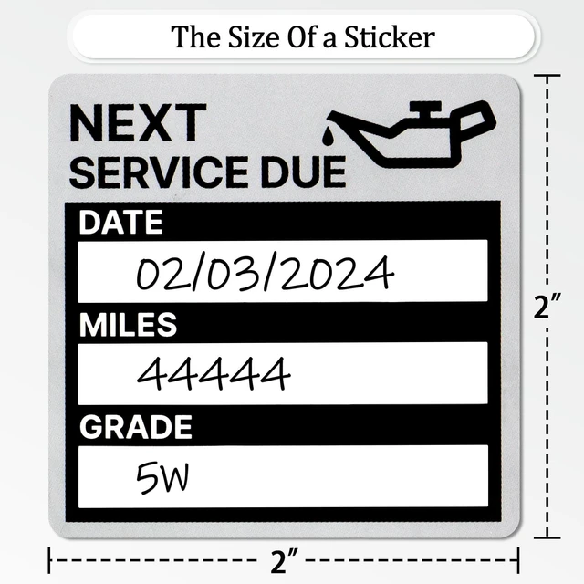 Alt view image 7 of 7 - for Oil Change Stickers 900 Pcs 2x 2 Service Black Stickers, Next Service Due Reminder Sticker Labels, Easy to Write on, Easy to Peel with No Residue