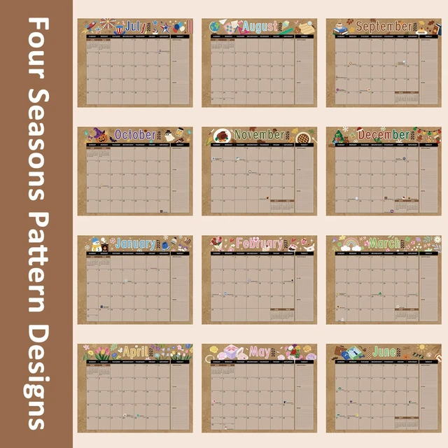 Alt view image 7 of 7 - Calendar 2026-2027 Large Desk Calendar 2026 Monthly Desktop Calendar 22'' x 17'', 18 Month Family Office Calendar with Plastic Cover, Use July 2026 - Dec 2027