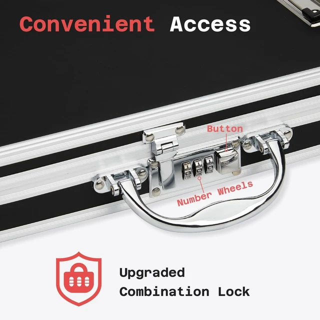 Alt view image 3 of 7 - Combination Lock Clipboard with Storage, Heavy Duty Metal Storage Clipboard, Aluminum Locking Case Box with Handle - Holds Letter Size Paper, Organizer 12.6 x 9.6 inch