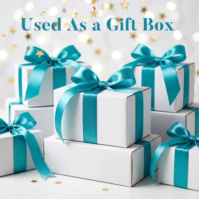 Alt view image 6 of 7 - Small Shipping Boxes 10x6x6 Set of 6 White Corrugated Cardboard, Box for Packaging Small Business Mailing Moving Gifts Wrap, Easy Assemble