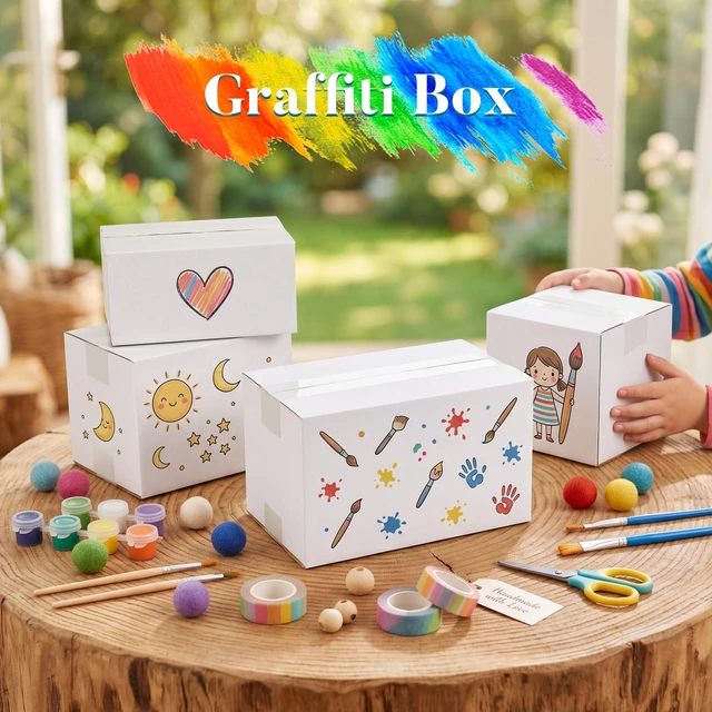 Alt view image 7 of 7 - Small Shipping Boxes 10x6x6 Set of 6 White Corrugated Cardboard, Box for Packaging Small Business Mailing Moving Gifts Wrap, Easy Assemble