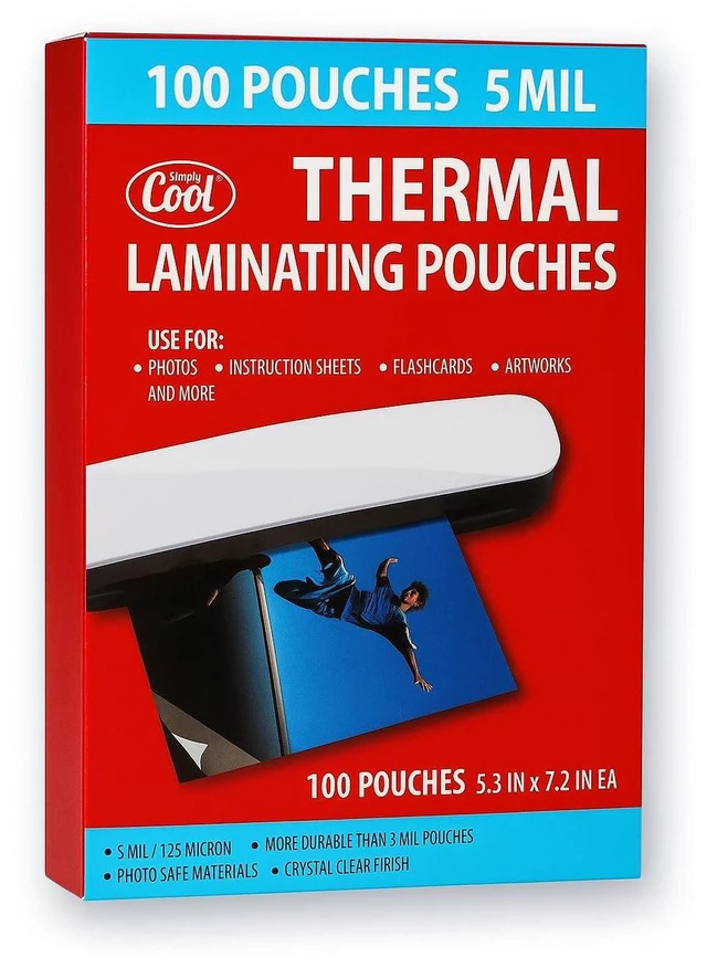 Main image of 5 Mil Thermal Laminating Sheets Pouches 100ct 5.3 x 7.2 Inch Thermal Laminating Pouches for Photo Size, for Office, Classroom, and School Supplies, Fits all Laminator Machine