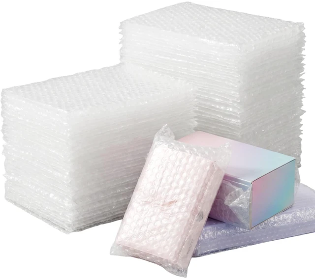 Main image of 250Pcs Small Bubble Pouches Wrap, 4"x6" Clear Bubble Out Bag for Packing Double Walled Moving Supplies Bubble Bags for Fragile Dishes China Plates, Bubble Pouch Bags for Shipping Storage Wrapping