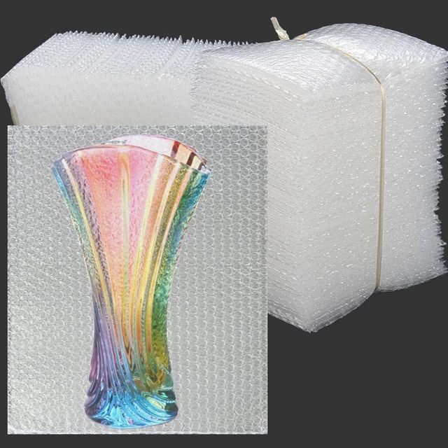 Main image of 50Pcs Bubble Pouches Wrap, 12"x12" Clear Bubble Out Bags for Packing Double Walled Moving Supplies Bubble Bags for Fragile Dishes China Plates, Bubble Pouch Bags for Shipping Storage Wrapping