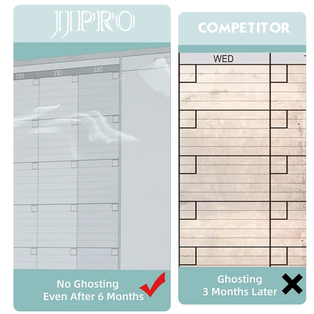 Alt view image 5 of 7 - Large Dry Erase Wall Calendar 60" x 38" - Premium New Laminate - Blank Undated, Reusable & Erasable 4 Month Planner -Classroom, Office, Project & Family Schedule
