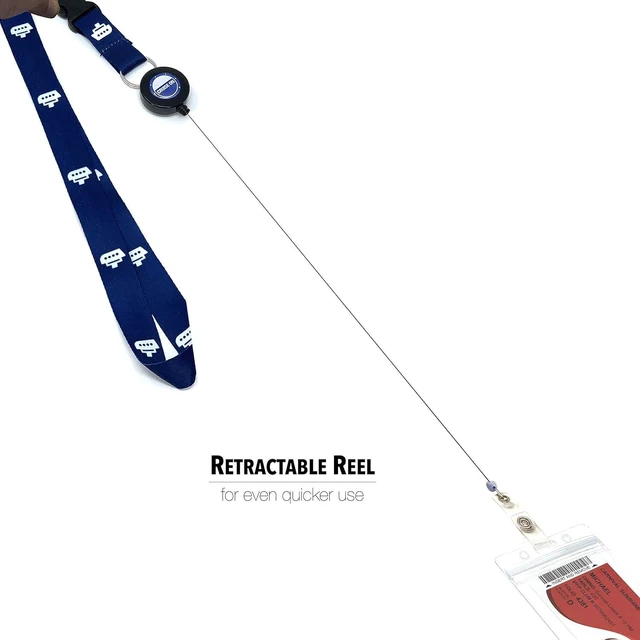 Alt view image 4 of 7 - Lanyard for Ship Cards 2-Pack Retractable Badge & Waterproof Key Card Holder for Ship Cards Essentials 2026-2027, Perfect for Travel & Vacation (Blue Ship)