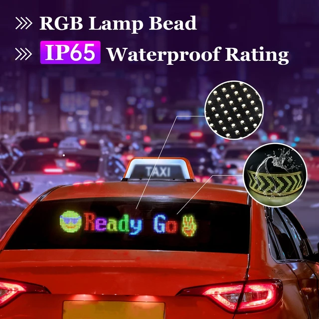 Alt view image 3 of 6 - Scrolling LED Sign,LED Signs for Business,Programmable Flexible Digital Sign,Bluetooth APP,DIY Animations,Text, Graffiti (27''x5'')