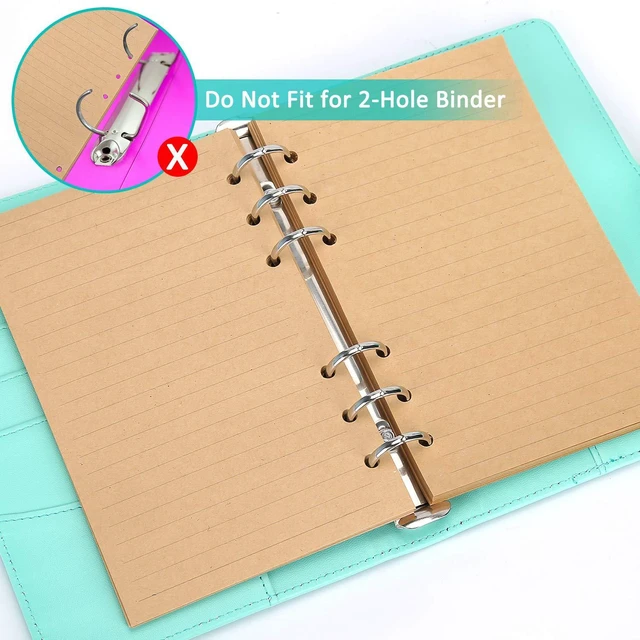 Alt view image 4 of 6 - A5 Refill Paper, 280 Pages A5 Loose Leaf Paper 6 Hole Notebook Refills for 6 Ring Refillable Binder Notebook Planner Diary Journals Painting Personal Organiser-Line Pages (Pack of 2)