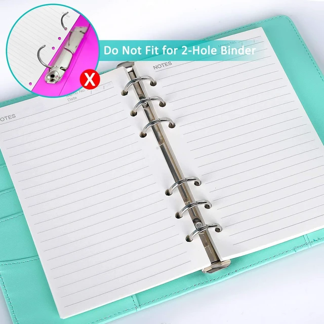 Alt view image 4 of 6 - A5 Refill Paper, 280 Pages A5 Loose Leaf Paper 6 Hole Notebook Refills for 6 Ring Refillable Binder Notebook Planner Diary Journals Painting Personal Organiser-Line Pages (Pack of 2)
