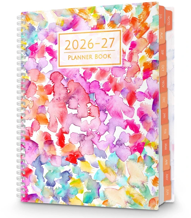 Main image of 2026-2027 Planner 8.5x11, Weekly Monthly Academic Planner 2026-2027 academic planner covers Jul. 2026-Jun. 2027 with weekly and monthly layouts for school and office