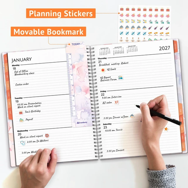 Alt view image 5 of 7 - 2026-2027 Planner 8.5x11, Weekly Monthly Academic Planner 2026-2027 academic planner covers Jul. 2026-Jun. 2027 with weekly and monthly layouts for school and office