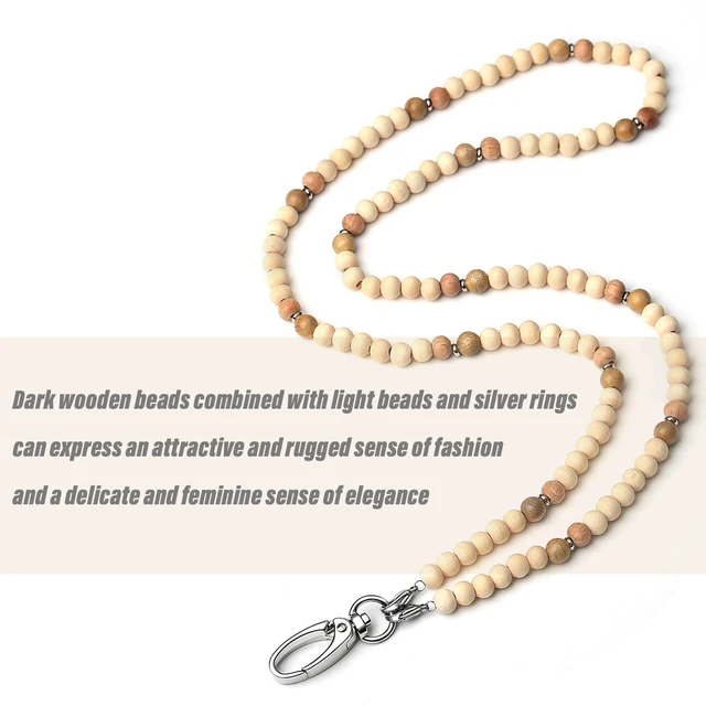 Alt view image 3 of 6 - Lanyards for Id Badges Women Cute Teacher Lanyard With Id Holder Lanyards for Cruise Ship Cards Keychain Lanyard Beaded Keychain Lanyard Personalized Lanyard String
