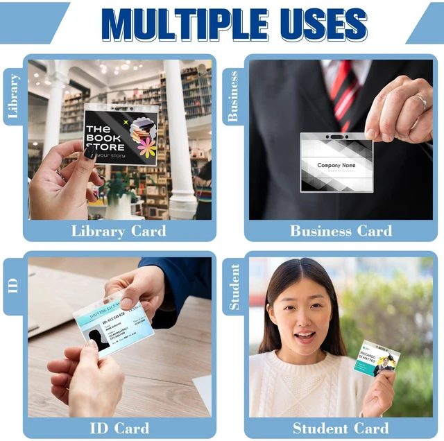 Alt view image 6 of 7 - 200 Pack 5mil 3x4" Thermal Laminating Pouches Badge Laminate Pouches Clear Laminated Luggage Tags Printable Laminator Pouches for Business Permits Cards (200, 2.94"x4.13"-5mil-with Holes)