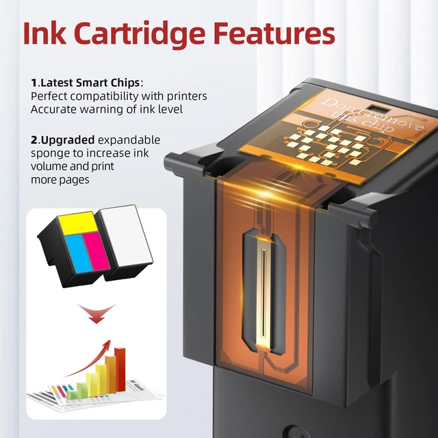 Alt view image 4 of 6 - PG-275XL CL-276XL Compatible for Canon 275 and 276 Ink Cartridges for Canon Ink 275 and 276 PG-275 CL-276 fit for Canon PIXMA TS3722 TR4720 TS3500 TS3522 TR4700 TR4722 TS3720 Printer