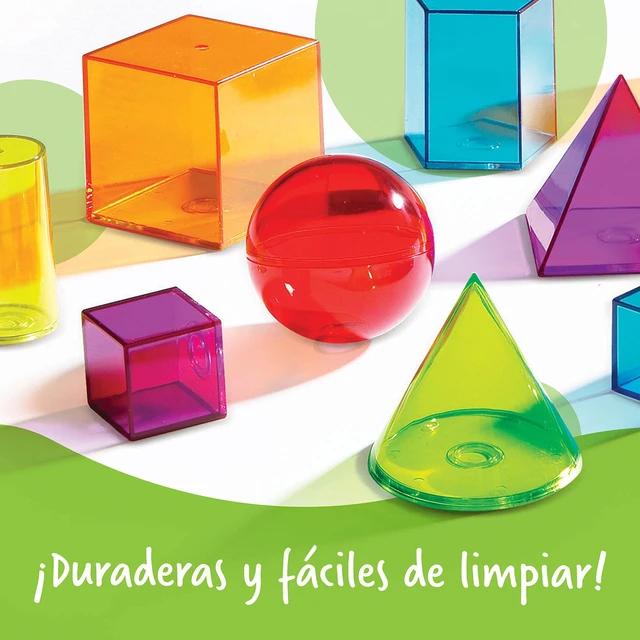 Alt view image 2 of 6 - View-Thru Geometric Solids Classroom Must Haves, Teacher Supplies, Geometry Set, Pattern Blocks, 3D Shapes For Teaching, Math Manipulatives