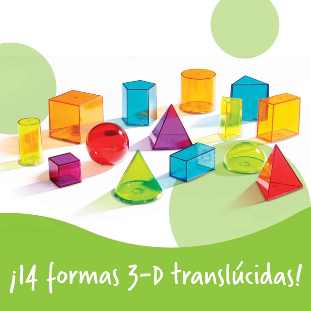 Alt view image 3 of 6 - View-Thru Geometric Solids Classroom Must Haves, Teacher Supplies, Geometry Set, Pattern Blocks, 3D Shapes For Teaching, Math Manipulatives