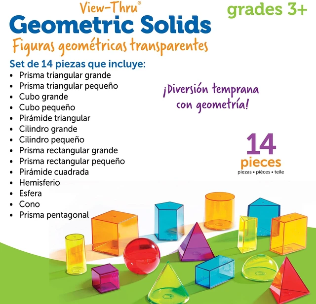 Alt view image 6 of 6 - View-Thru Geometric Solids Classroom Must Haves, Teacher Supplies, Geometry Set, Pattern Blocks, 3D Shapes For Teaching, Math Manipulatives