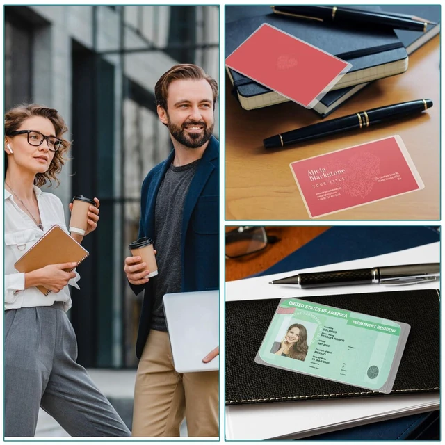 Alt view image 6 of 7 - 100 Sheets Self Seal Laminating Pouches Business Card Size 2.6x3.9inch Self Adhesive Laminating Sheets Gloss Finish No Laminating Machine Needed for Id Card Small Card (2.5x3.5inch) (Pack of 3)
