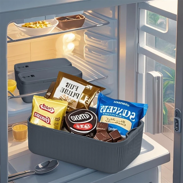 Alt view image 3 of 7 - Lockable Storage Box,Medicine Lock Box Travel Case,Refrigerator Bin Container for Food,Medicines,Snacks,Locking Mobile Cell Phone Device Jail,Lockbox for Office,Home,School,Father Gift (Navy Small)