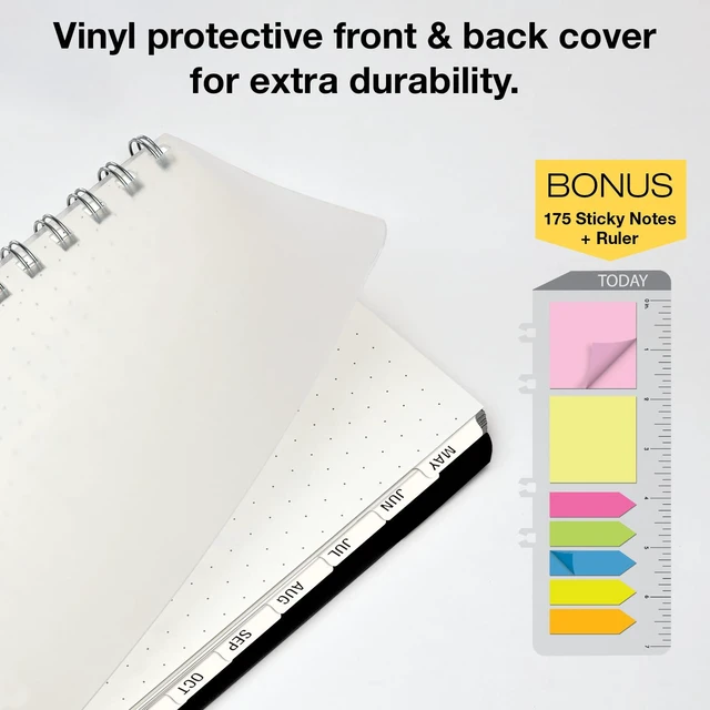 Alt view image 2 of 7 - ESSENTIAL 2026-2027 Monthly & Weekly Planner with Tabs, 5"x8": 14 Months (May 2026 - June 2027), Professional, Simple, Easy-to-Use Design and Frosted Poly Cover for Extra Protection (Frosted)