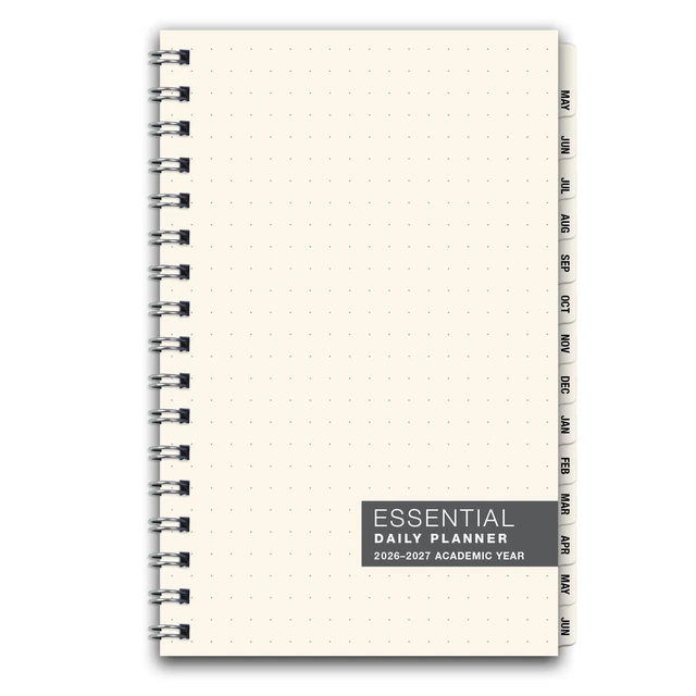 Alt view image 7 of 7 - ESSENTIAL 2026-2027 Monthly & Weekly Planner with Tabs, 5"x8": 14 Months (May 2026 - June 2027), Professional, Simple, Easy-to-Use Design and Frosted Poly Cover for Extra Protection (Frosted)