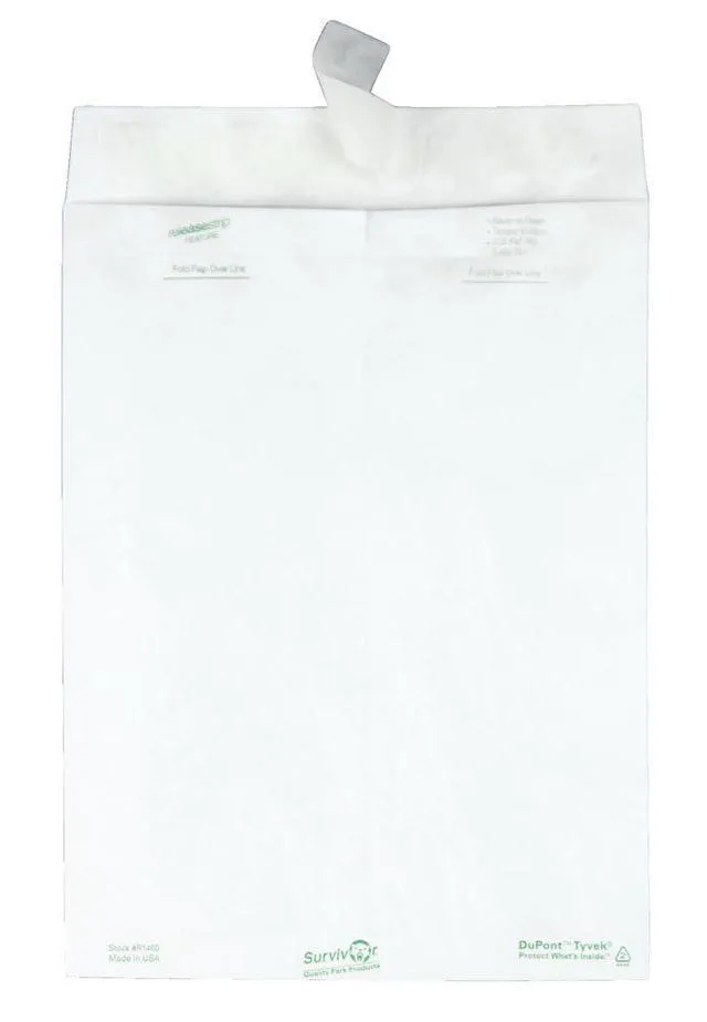 Alt view image 3 of 6 - Survivor 9 x 12 Catalog Envelopes made with DuPont Tyvek Material, Self Sealing, Puncture, Tear & Moisture Resistant, 100/Box (QUAR1460)