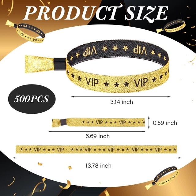 Alt view image 3 of 7 - VIP Wristbands Cloth for Events Party Fabric VIP Bracelets for Wedding Concert Fair