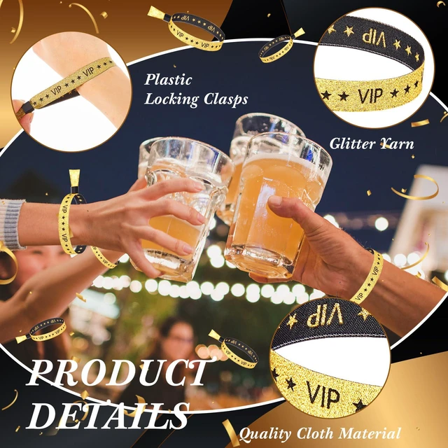 Alt view image 2 of 7 - VIP Wristbands Cloth for Events Party Fabric VIP Bracelets for Wedding Concert Fair
