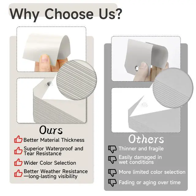 Alt view image 4 of 7 - 100 Pieces Plastic Shipping Tags with Wires Blank Labeling Tags Waterproof Hang Tags with Reinforcement Hole Durable Wire Tags Labels Stacking Tags for Equipment Parts (Grey, 4 3/4" x 2 3/8")