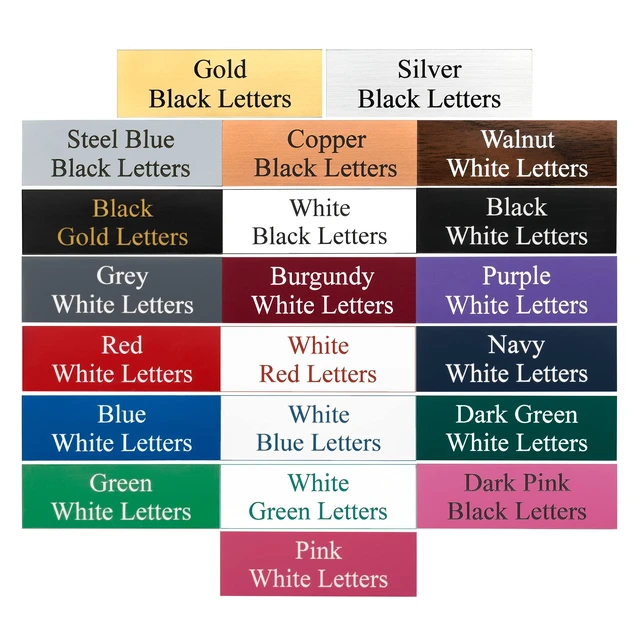 Alt view image 5 of 5 - Engraved Name Plate, Personalized Name Plaque - 2x4, 2x6, 2x8, 3x6-21 Colors, 3Corner Styles, 17 Fonts Styles, Name Plates for URN, Trophy, Picture Frame, Memorial Sign - 4 Tags