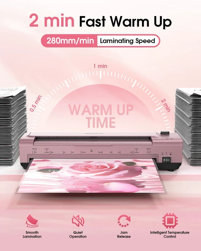 Alt view image 2 of 7 - 13 Inch Laminator Machine, A3 Personal Laminator Kit for Teachers with 20 Laminating Sheets, 11x17 Hot Cold Thermal Lamination with Anti-Bend Plate, ABS Anti-Jam & 20dB Quiet for Office