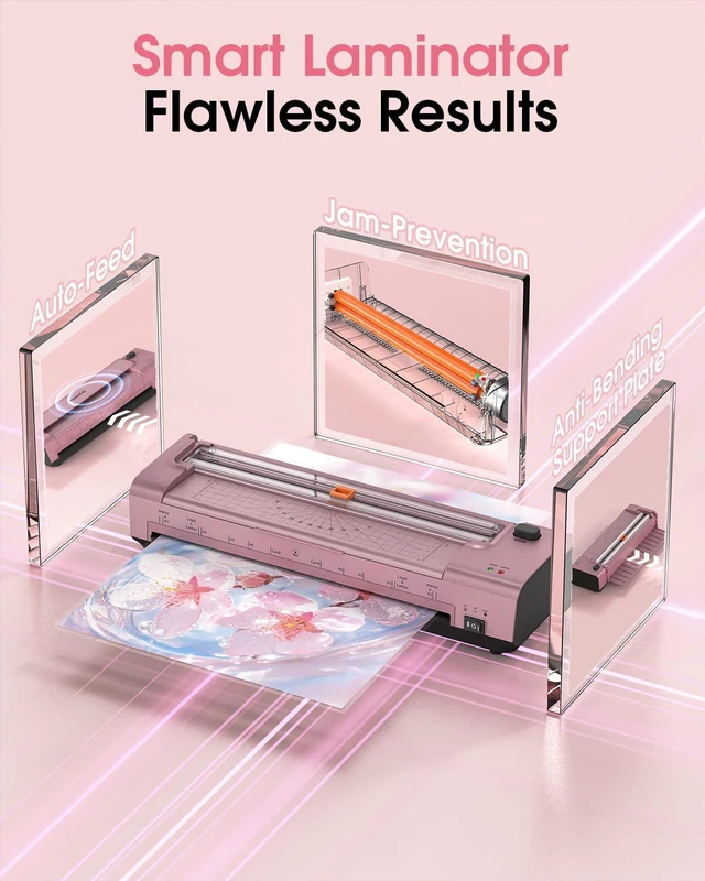 Alt view image 3 of 7 - 13 Inch Laminator Machine, A3 Personal Laminator Kit for Teachers with 20 Laminating Sheets, 11x17 Hot Cold Thermal Lamination with Anti-Bend Plate, ABS Anti-Jam & 20dB Quiet for Office