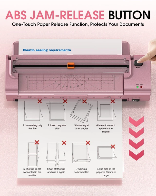 Alt view image 4 of 7 - 13 Inch Laminator Machine, A3 Personal Laminator Kit for Teachers with 20 Laminating Sheets, 11x17 Hot Cold Thermal Lamination with Anti-Bend Plate, ABS Anti-Jam & 20dB Quiet for Office