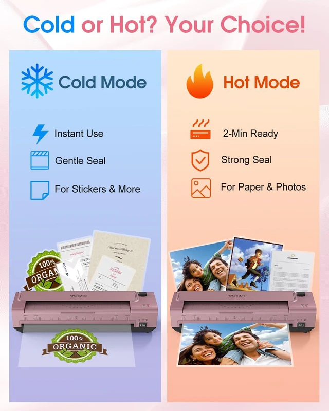 Alt view image 5 of 7 - 13 Inch Laminator Machine, A3 Personal Laminator Kit for Teachers with 20 Laminating Sheets, 11x17 Hot Cold Thermal Lamination with Anti-Bend Plate, ABS Anti-Jam & 20dB Quiet for Office