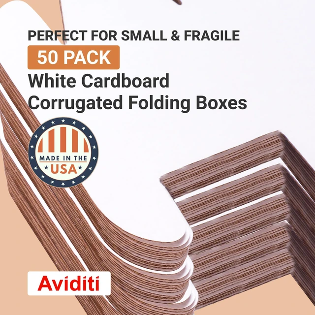 Alt view image 3 of 6 - AVIDITI Shipping Boxes Small 9"L x 6"W x 4"H, 50-Pack | Corrugated Cardboard for Packing, Moving and Storage