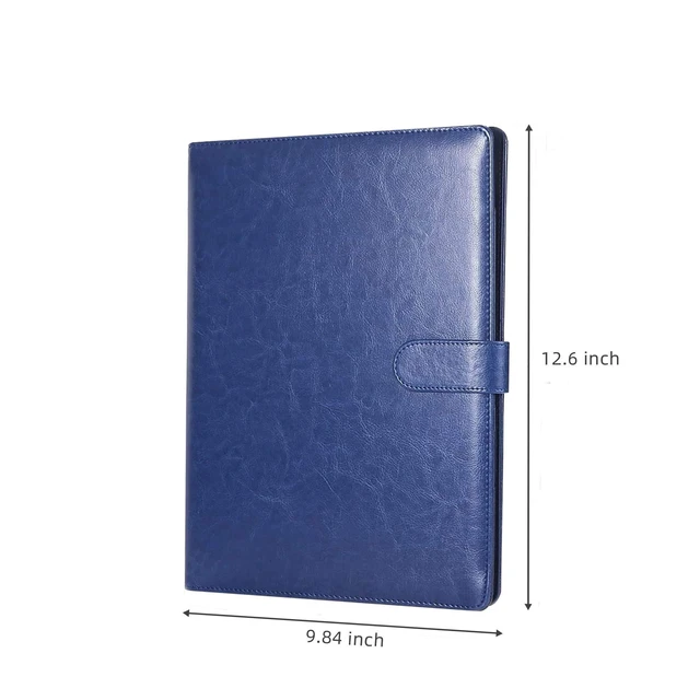 Alt view image 2 of 7 - Padfolio Clipboard Folder Portfolio, Faux Leather Folder Storage Clipboard with Cover for 8.5 x 11 Legal Pad A4 Refillable Folio Conference Writing Notepad (Blue)