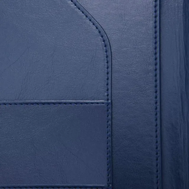 Alt view image 4 of 7 - Padfolio Clipboard Folder Portfolio, Faux Leather Folder Storage Clipboard with Cover for 8.5 x 11 Legal Pad A4 Refillable Folio Conference Writing Notepad (Blue)