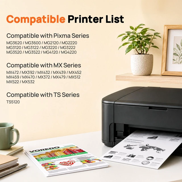 Alt view image 3 of 7 - PG-240XL/CL-241XL Ink Cartridges for Canon 240XL 241XL Combo Pack Compatible with Canon PIXMA MG3620 MG3600 MG3520 TS5100 TS5120 MG3120 MG3520 MX472 MX452 MX512 MX532 Printer (2 Pack)