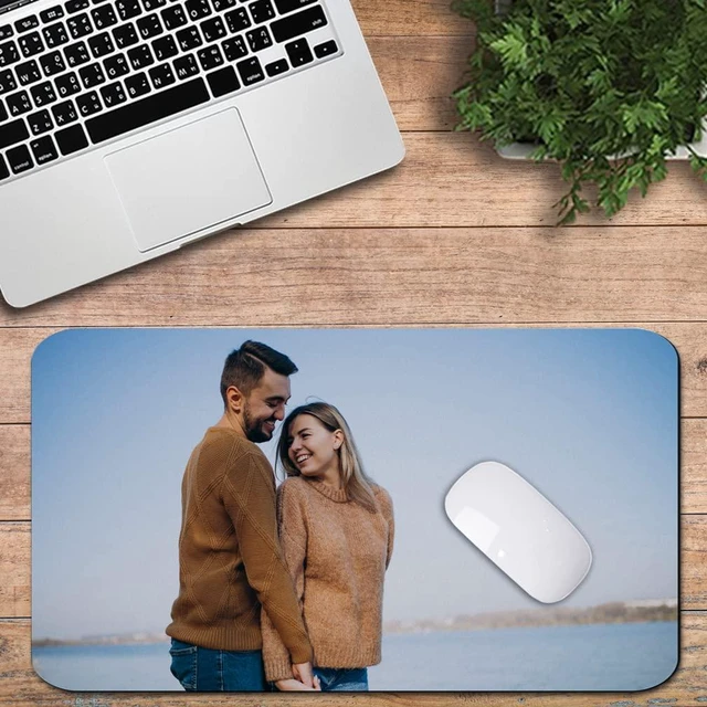 Alt view image 3 of 6 - Mouse Pad Custom Personalized Photo Picture & Text Neoprene Office Supplies & Gaming Computer Desk Accessories Rectangle Shape