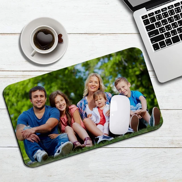 Alt view image 4 of 6 - Mouse Pad Custom Personalized Photo Picture & Text Neoprene Office Supplies & Gaming Computer Desk Accessories Rectangle Shape
